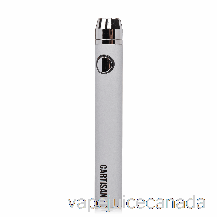 Vape Juice Cartisan Button VV 650 510 Battery Silver